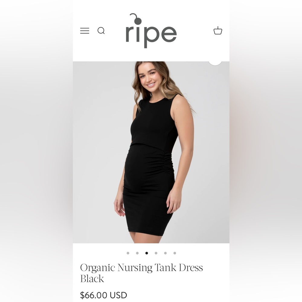 RIPE Organic Nursing Tank Dress - Size SMALL